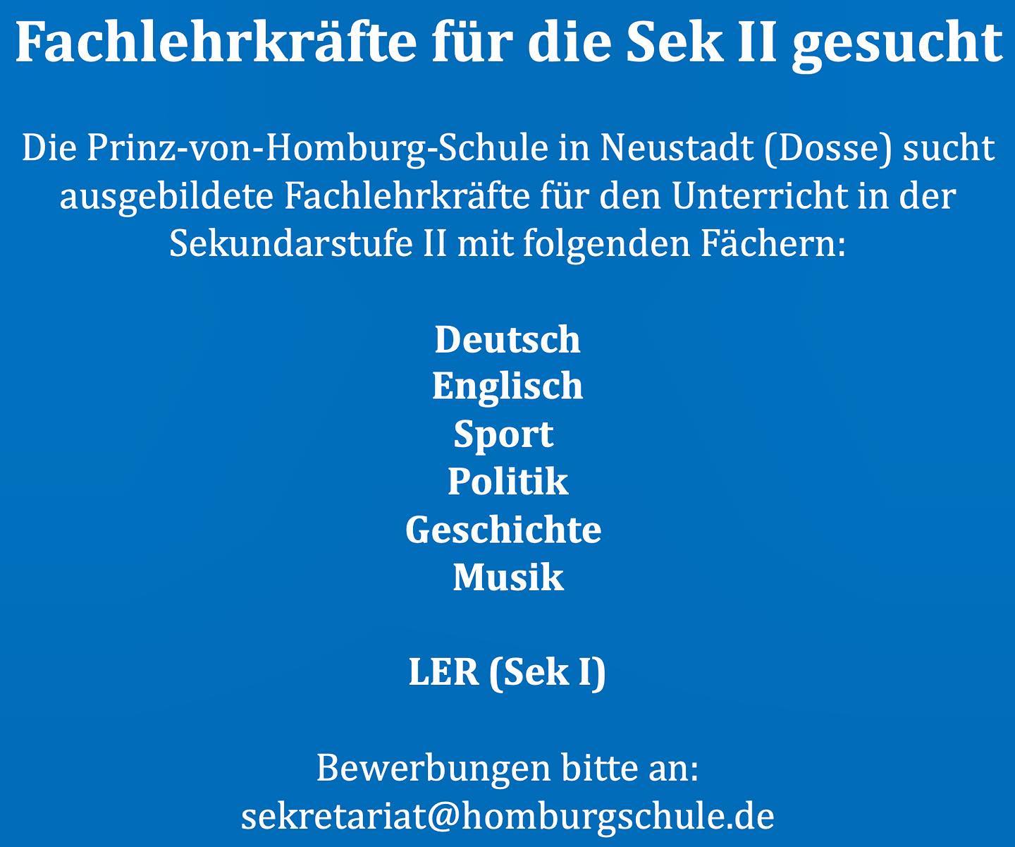 #stellenangebote #lehrergesucht #englisch #deutsch #sport #politik #geschichte #musik #lehramt #unipotsdam #berlin #homb